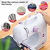505A Máquina de Coser Eléctrica - 12 Tipos de Puntadas, Doble Hilo, Bobinado Automático, Costura Cilíndrica, Costura de Botones, Adecuado para Principiantes